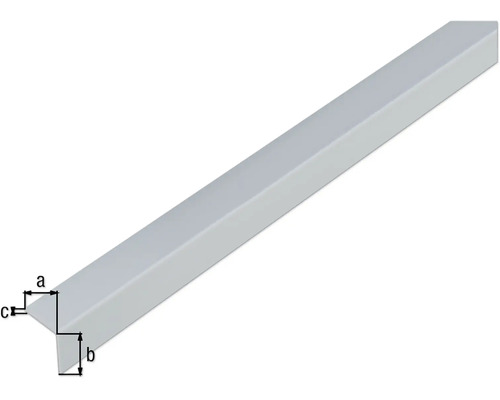 Aluminium Winkelprofil mit Maßangaben