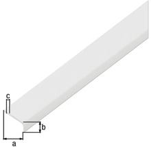 Kunststoff Eckprofil mit Maßangaben a, b und c.
