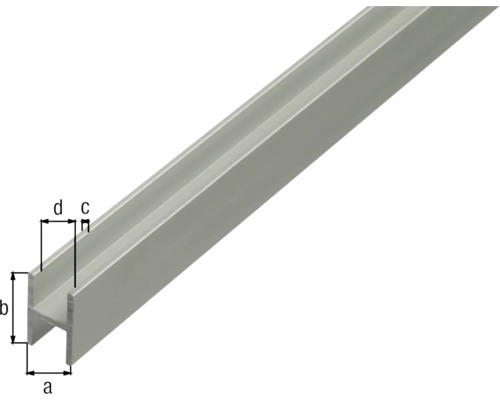 Aluminiumprofil mit Maßangaben