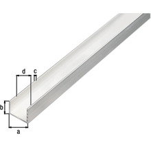 Aluminium U-Profil mit Maßangaben