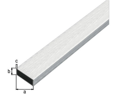 Rechteckiges Aluminiumprofil mit Maßangaben