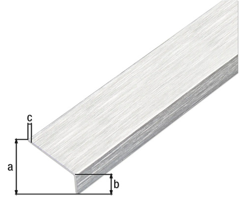 Aluminium Winkelprofil mit Maßangaben