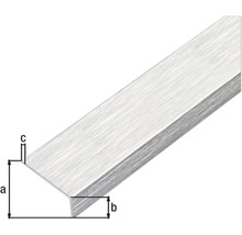Aluminiumwinkelprofil mit Maßangaben a, b und c