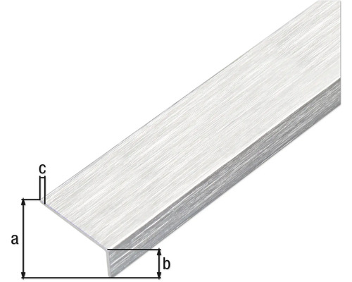 Aluminium Winkelprofil mit Maßangaben