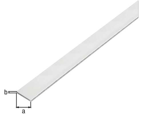 Metall Flachstab mit Maßangaben