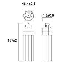 LED-Lampe dimmbar T38 GX24q-4 / 20 W ( 42 W ) weiß 2250 lm 4000 K neutralweiß-thumb-3 LED-Lampe dimmbar T38 GX24q-4 / 20 W ( 42 W ) weiß 2250 lm 4000 K neutralweiß-thumb-3