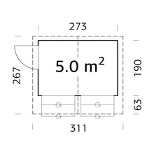 Marktstand Palmako Stella 5,0 m² 190 x 273 cm tauchgrundiert-thumb-2 Marktstand Palmako Stella 5,0 m² 190 x 273 cm tauchgrundiert-thumb-2