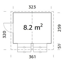 Marktstand Palmako Stella 8,2 m² 259 x 323 cm tauchgrundiert braun-thumb-2 Marktstand Palmako Stella 8,2 m² 259 x 323 cm tauchgrundiert braun-thumb-2