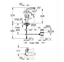 Waschtischarmatur Grohe Eurostyle DN15 mit hohem Auslauf 23569LS3 weiß glänzend-thumb-2 Waschtischarmatur Grohe Eurostyle DN15 mit hohem Auslauf 23569LS3 weiß glänzend-thumb-2