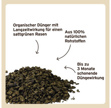 Organischer Rasendünger mit Langzeitwirkung