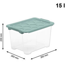 Aufbewahrungsbox aus Kunststoff, 15 Liter mit Deckel