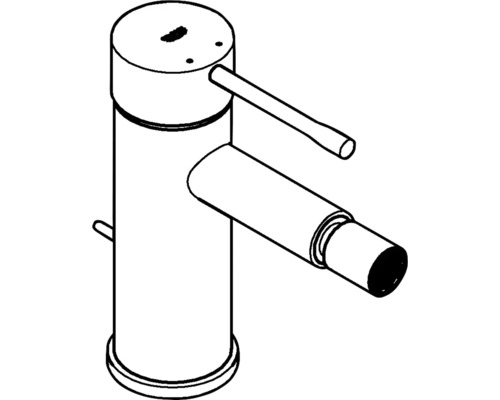 Zeichnung einer Armatur für ein Waschbecken