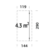 Schleppdach Palmako 144 x 290 cm tauchgrundiert-thumb-2 Schleppdach Palmako 144 x 290 cm tauchgrundiert-thumb-2