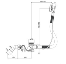 Ablaufgarnitur Ottofond 1 1/2 " für Körperformbadewannen schwarz matt-thumb-1 Ablaufgarnitur Ottofond 1 1/2 " für Körperformbadewannen schwarz matt-thumb-1
