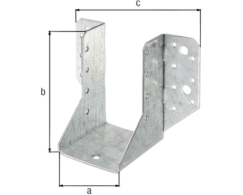 Ankerwinkel aus Metall mit Maßen