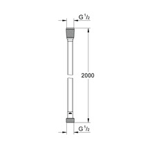 Brauseschlauch Grohe Quickfix VitalioFlex Silver Kunststoff 2 m chrom-thumb-1 Brauseschlauch Grohe Quickfix VitalioFlex Silver Kunststoff 2 m chrom-thumb-1