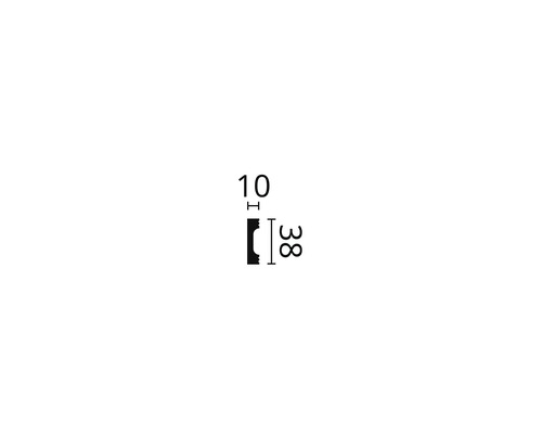 Profilleiste mit den Maßen 10 mal 38 Millimeter