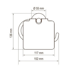 Toilettenpapierhalter Lenz Nero mit Deckel schwarz-thumb-5