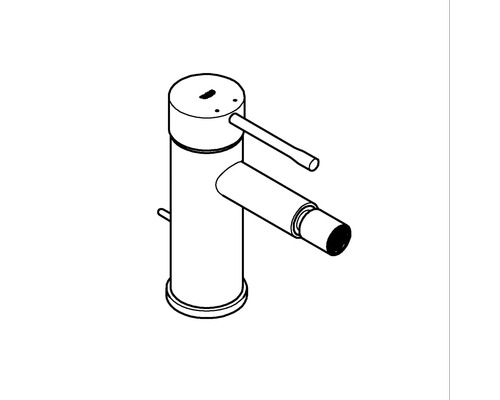 Zeichnung einer Waschtischarmatur