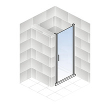 Drehtüre für Nische Schulte Alexa Style 2.0 900x1920 mm Echtglas Klar hell schwarz