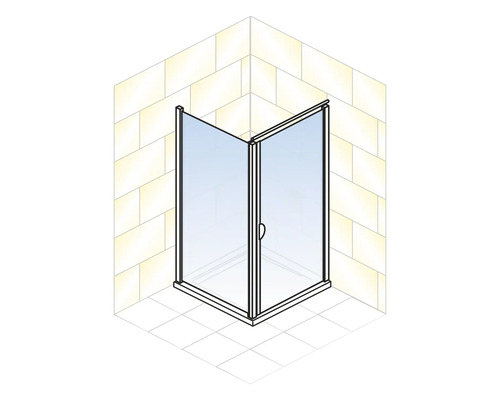 Eckdusche mit Glastüren