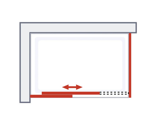 Illustration einer Schiebetür-Funktionsweise