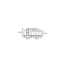 Gewächshaus JULIANA Compact 6,6 m² 10 mm Stegdoppelplatten 224 x 296 cm anthrazit-thumb-7 Gewächshaus JULIANA Compact 6,6 m² 10 mm Stegdoppelplatten 224 x 296 cm anthrazit-thumb-7