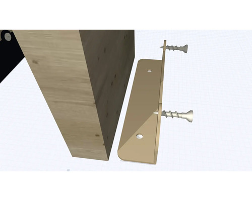 Holzplatte mit Schraubenbefestigung