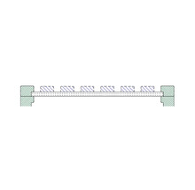 Schematische Darstellung eines Gitterrosts