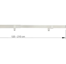 Ausziehbare Duschvorhangstange, 120 bis 210 cm