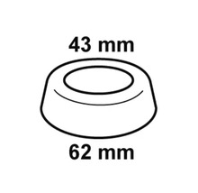 Produktzeichnung mit den Maßen 43 mm und 62 mm