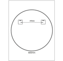 LED-Lichtspiegel Cordia ROUND LINE MIRROR rund 80x80 cm mit Alurahmen-thumb-3 LED-Lichtspiegel Cordia ROUND LINE MIRROR rund 80x80 cm mit Alurahmen-thumb-3
