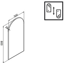 LED-Lichtspiegel Cordia PORTAL LINE 50x80 cm mit Alurahmen gold-thumb-3 LED-Lichtspiegel Cordia PORTAL LINE 50x80 cm mit Alurahmen gold-thumb-3