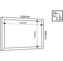 LED-Lichtspiegel Cordia SIENA LINE eckig 150x60 cm mit Alurahmen silber-thumb-2 LED-Lichtspiegel Cordia SIENA LINE eckig 150x60 cm mit Alurahmen silber-thumb-2