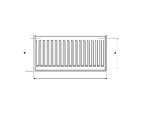 Planheizkörper Rotheigner Typ EK 400x500 mm 8 fach mit Befestigungslaschen