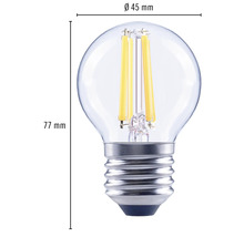 LED Leuchtmittel mit den Maßen 45 mal 77 Millimeter