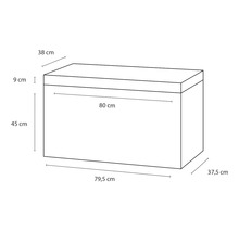 Waschbeckenunterschrank Differnz Somero Beton 57x80x38 cm mit Betonwaschbecken beton weiß-thumb-1