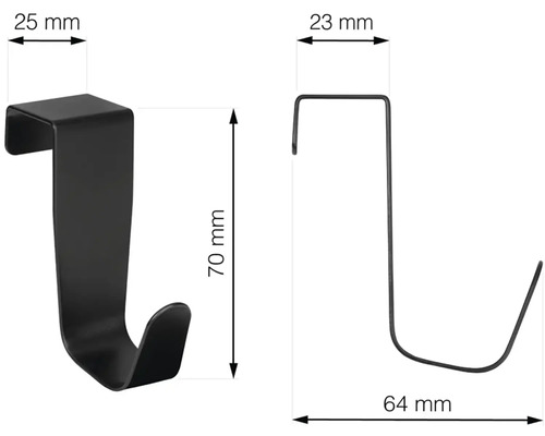 Türhänger mit Maßangaben