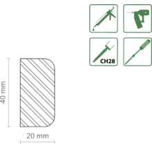 Banklatte R6 Buche roh 20x40 mm L:950 mm-thumb-1 Banklatte R6 Buche roh 20x40 mm L:950 mm-thumb-1