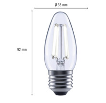 Kerzenlampe mit den Maßen 92 mm Höhe und 35 mm Durchmesser