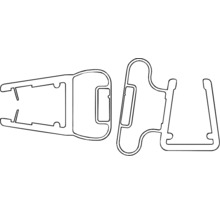 Illustration von Fenstergriff-Komponenten