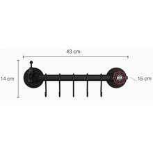 Wandgarderobe mit fünf Haken, 43 x 14 Zentimeter