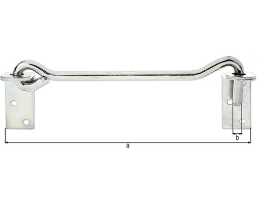 Türhaken aus Metall mit Befestigungslaschen