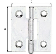 Scharnier Alberts 25,8 x 31,5 x 0,75 mm 1 Stück