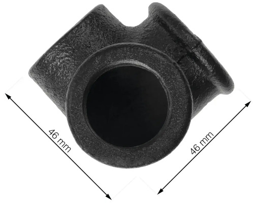 Fitting aus Temperguss mit drei Abgängen, 46 mm