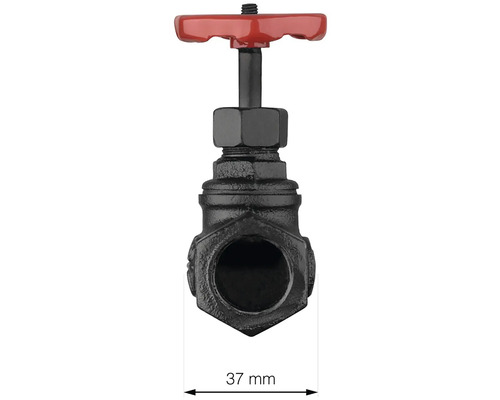 Absperrschieber mit einer Breite von 37 mm