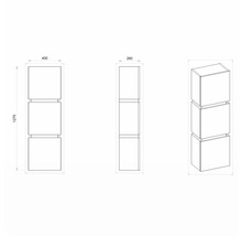 Hochschrank Devo Viva 2.0 40x127x26 cm Anschlag links grün matt