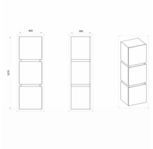 Hängeschrank Devo Viva 2.0 40x127x35 cm Anschlag links weiß matt