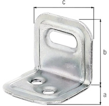 Winkelverbinder mit Löchern und Maßangaben