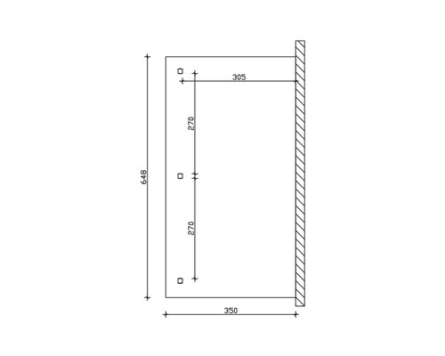 Technische Zeichnung mit Maßangaben